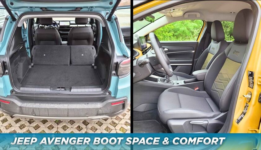 Jeep Avenger Boot Space AND COCKPIT SPACE