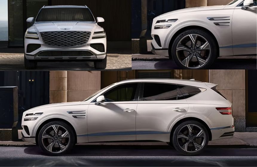 Genesis GV80 Exterior view front side, side views and wheel imahe