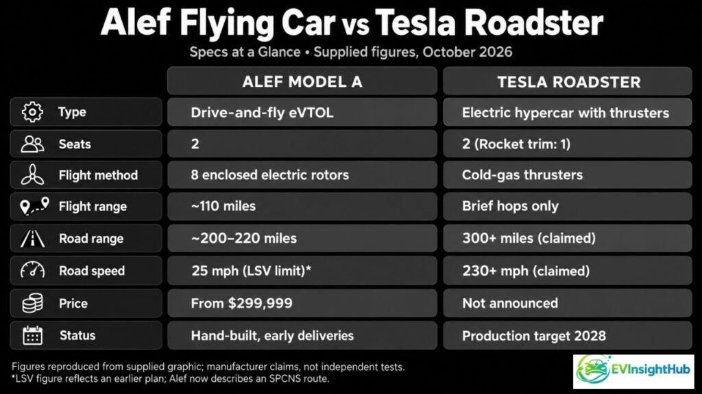 Alef-Flying-Car-vs-Tesla-Roadster-space